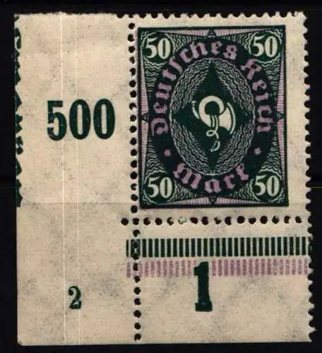 Deutsches Reich 209 W OR postfrisch 0`6`0/3`7`3 und 0`6`0/2`9`2 als Paar #NL327
