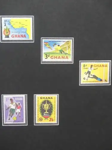 Ghana postfrisch besammelt in2 Borek Alben #LZ036