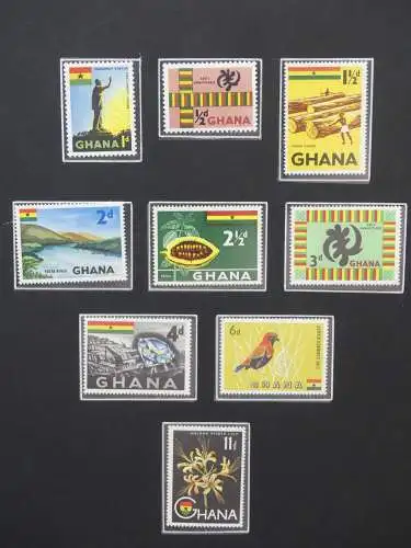 Ghana postfrisch besammelt in2 Borek Alben #LZ036