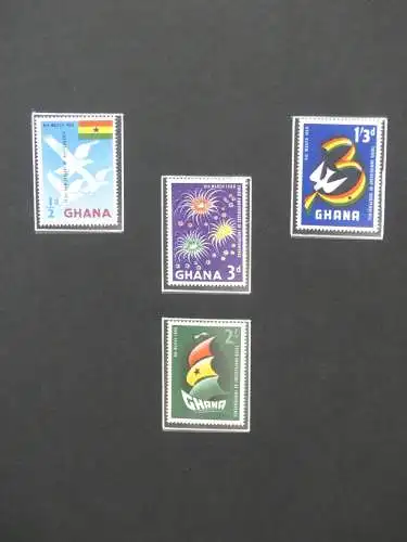 Ghana postfrisch besammelt in2 Borek Alben #LZ036