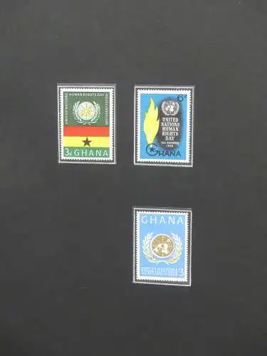 Ghana postfrisch besammelt in2 Borek Alben #LZ036