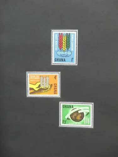 Ghana postfrisch besammelt in2 Borek Alben #LZ036