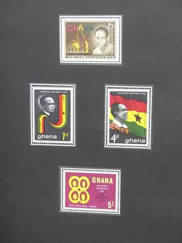 Ghana postfrisch besammelt in2 Borek Alben #LZ036