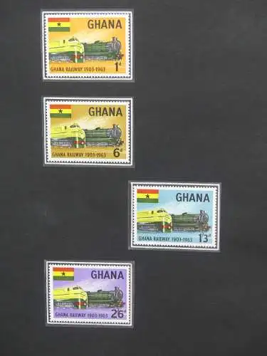 Ghana postfrisch besammelt in2 Borek Alben #LZ036