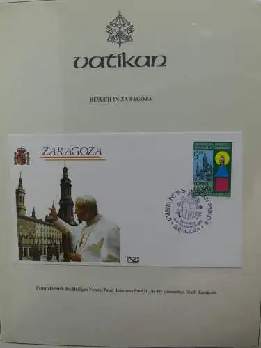 Motiv Papstreisen Briefe bzw FDCs im Lindner Album #LZ044