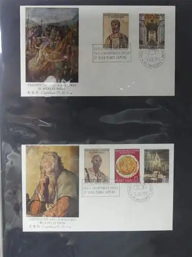 Vatikan umfangreiche FDC Sammlung über 150 St. im Leitz Binder #LZ018