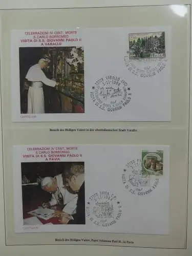 Motiv Papstreisen Briefe bzw FDCs im Lindner Album #LZ046
