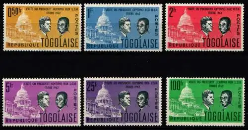 Togo 350-355 postfrisch Kennedy #KP975