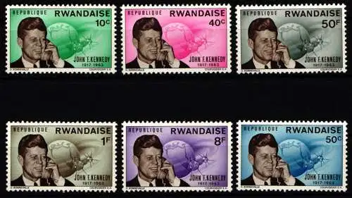 Ruanda 129-134 postfrisch Kennedy #KP972