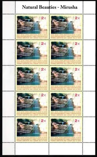 Kosovo 26 postfrisch als Kleinbogen, Landschaften #NF693