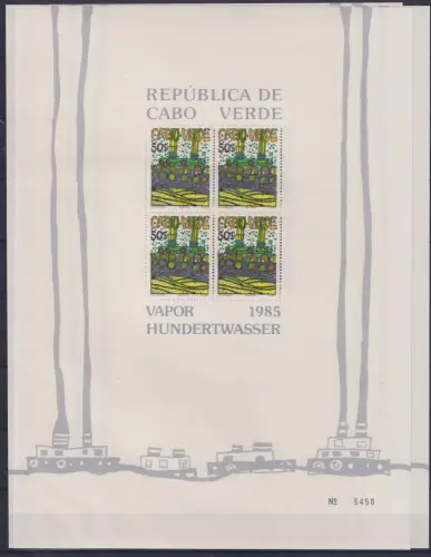 Kap Verde Block 7-9 postfrisch Hundertwasser #NF703