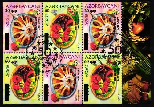 Aserbaidschan H-Blatt mit 610-611 gestempelt mit Esst, Cept 2005 #NF683