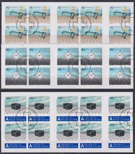 Schweiz MH 0-134-136 gestempelt mit ESST, Design #NF708