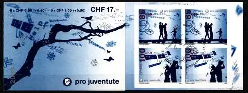 Schweiz MH 0-158 mit 2130 + 2133 gestempelt mit ESST, Pro Juventute #NF729