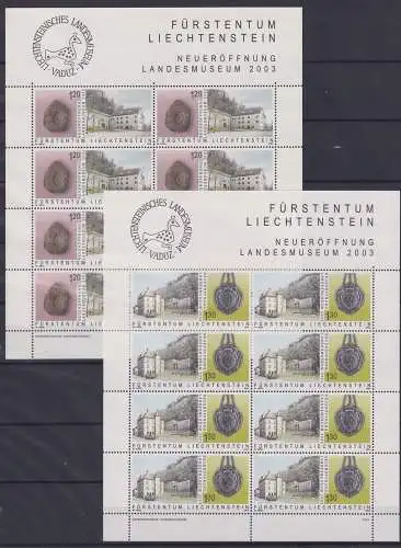 Liechtenstein 1319-1320 postfrisch als Kleinbögen, Landesmuseum #NF691