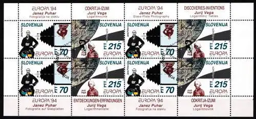 Slowenien 80-81 gestempelt als Kleinbogen, Cept #NF684