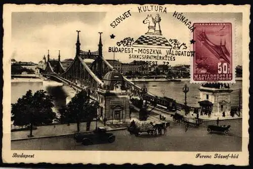 Ungarn 965 mit Sonderstempel auf Maximumkarte "Freiheitsbrücke" #NF805