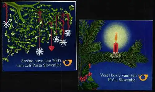 Slowenien MH 0-26-27 mit 492-493 postfrisch Weihnachten #NF539