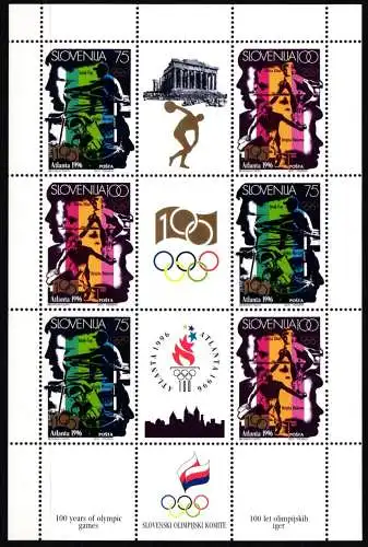 Slowenien 151-152 postfrisch als Zd-Bogen, Olympische Spiele #NF553