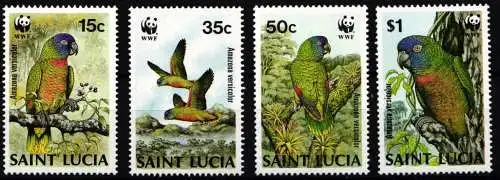 St. Lucia 909-912 postfrisch Vögel #NF558