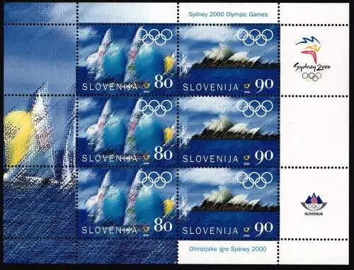 Slowenien 308-309 postfrisch als Zd-Bogen, Olympische Spiele #NF552
