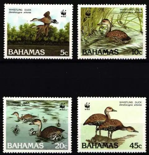 Bahamas 672-675 postfrisch Enten, Vögel #NF559