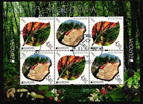 Moldawien 749-750 gestempelt als H-Blatt, Cept 2011 #NF661