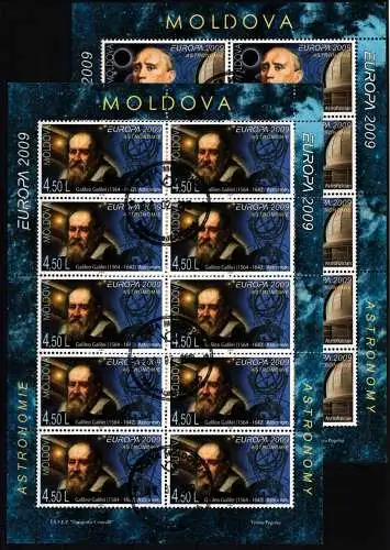Moldawien 650-51 gestempelt als Kleinbögen, CEPT 2009 #NF665