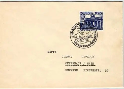 Deutsches Reich 803 auf Brief als Einzelfrankatur #KT555