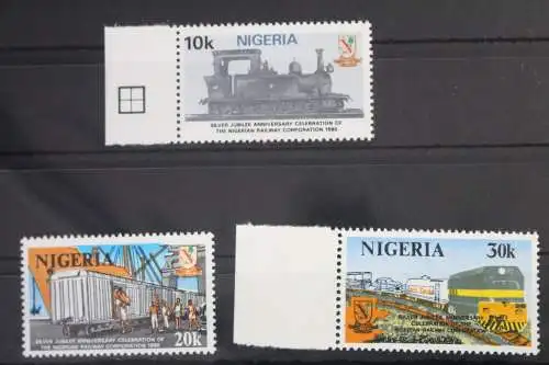 Nigeria 374-376 postfrisch Eisenbahn Lokomotive #WF222