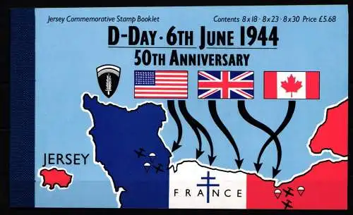 Großbritannien Jersey MH 6 postfrisch als Markenheftchen #KG930