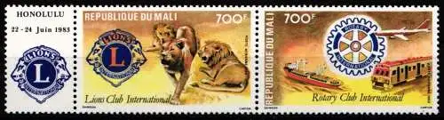 Mali 962-963 postfrisch als Dreierstreifen Lokomotive #NO818