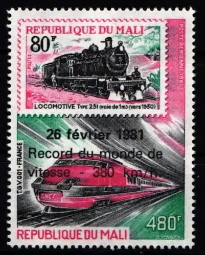 Mali 863 postfrisch Lokomotiven Eisenbahn #NO824