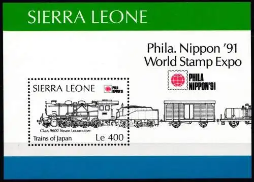 Sierra Leone Block 155 postfrisch Eisenbahn Lokomotive #NO840
