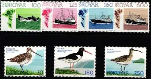 Dänemark Färöer Jahrgang 1977 mit 24-30 postfrisch #NO007