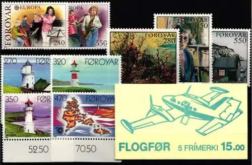 Dänemark Färöer Jahrgang 1985 mit 112-129 postfrisch #NO024