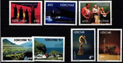 Dänemark Färöer Jahrgang 1993 mit 243-249 postfrisch #NO041