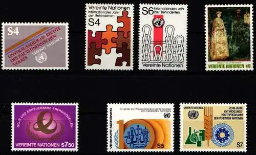 Vereinte Nationen Wien Jahrgang 1981 mit 16-22 postfrisch #NO071