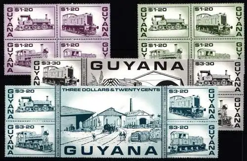 Guyana 1917-1925 postfrisch als Viererblock und Fünferblock #NO858