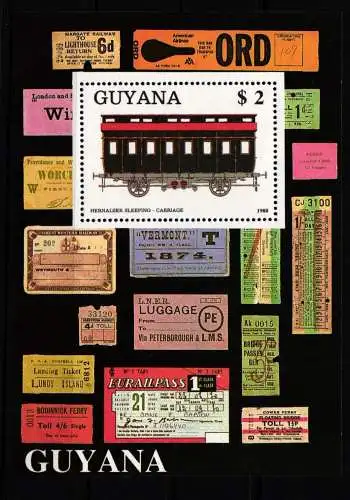 Guyana Block 33 postfrisch Eisenbahn Lokomotive #NO861