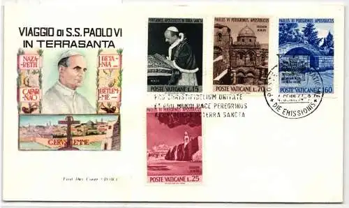 Vatikan FDC 442-445 als Ersttagsbrief #NO674