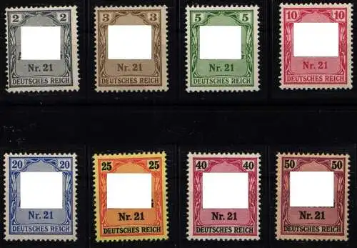Deutsches Reich Dienstmarken 1-8 postfrisch #NO677