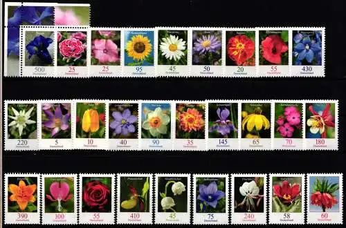 BRD Bund Lot Dauerserie Blumen postfrisch #NO678