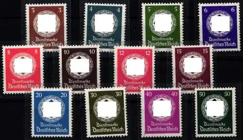 Deutsches Reich Dienstmarken 166-177 postfrisch #NO680