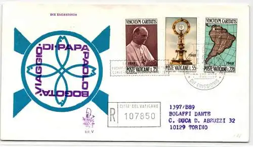 Vatikan FDC 538-540 als Ersttagsbrief #NO755