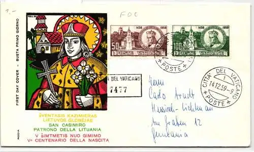 Vatikan FDC 330-331 als Ersttagsbrief #NO775