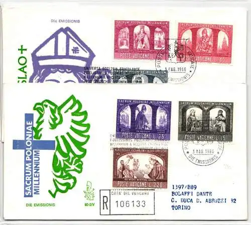 Vatikan FDC 502-507 als Ersttagsbrief #NO742