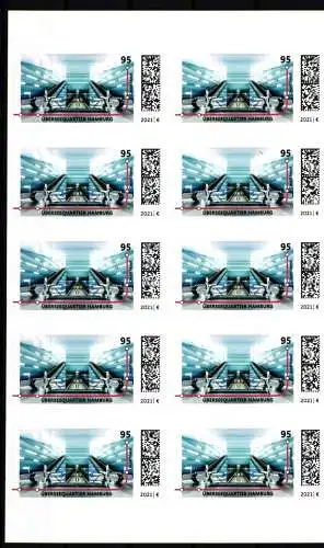 BRD Folienblatt 106 mit 3607 postfrisch als Kleinbogen, U-Bahn Stationen #GL538