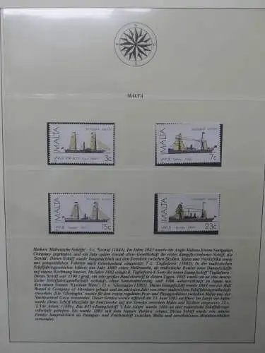 Motiv Schiffe postfrisch besammelt im Lindner Vordruck #LZ074