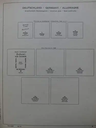 BRD/ Alliierte Besetzung gut besammelt im Schaubek Vordruck #LZ092